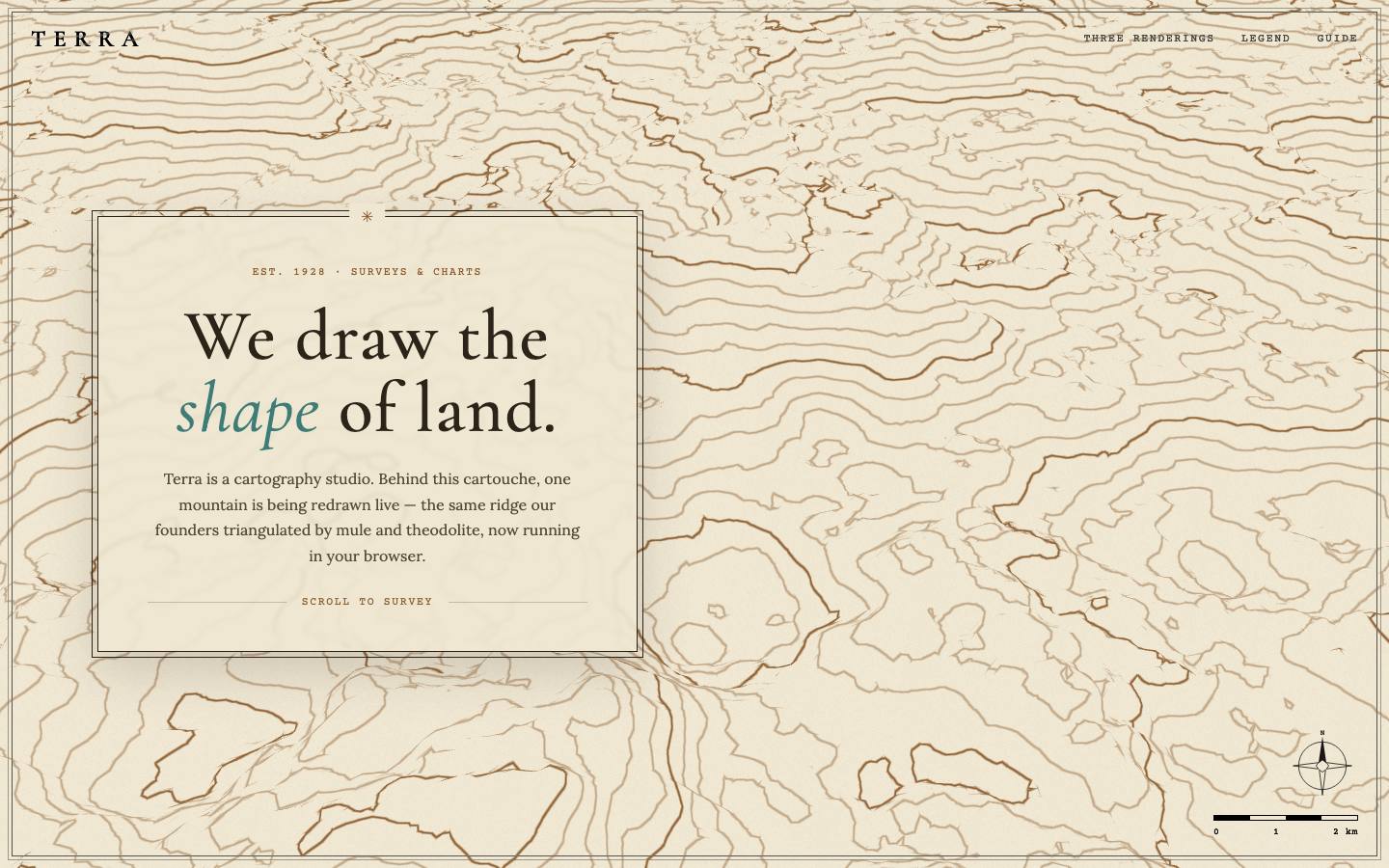 TERRA homepage — full preview