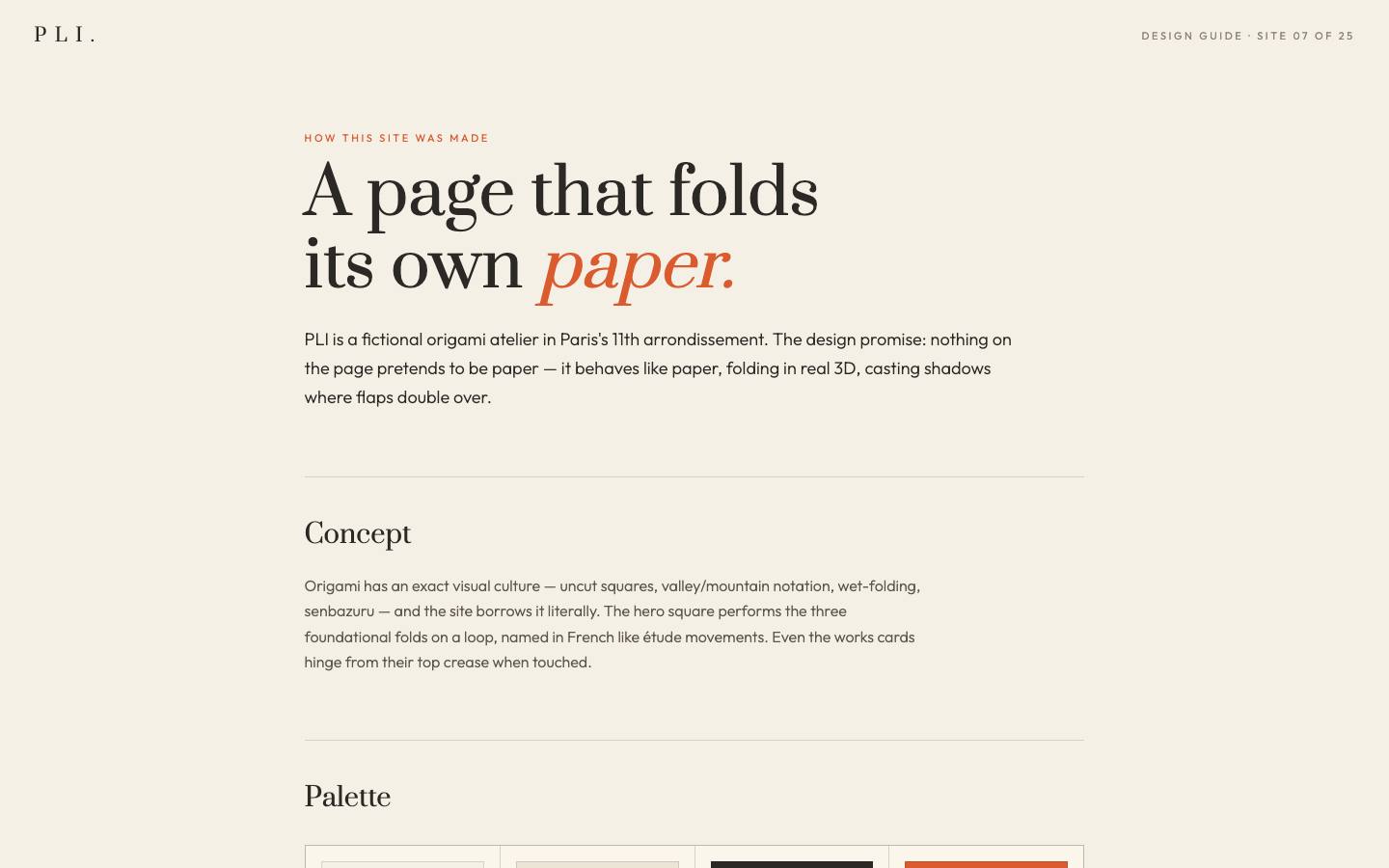 PLI — build guide page
