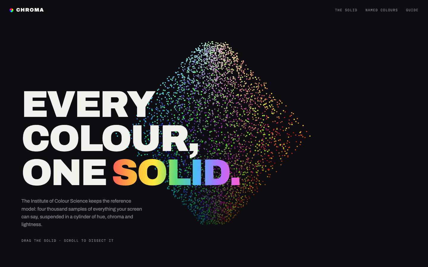 CHROMA homepage — full preview