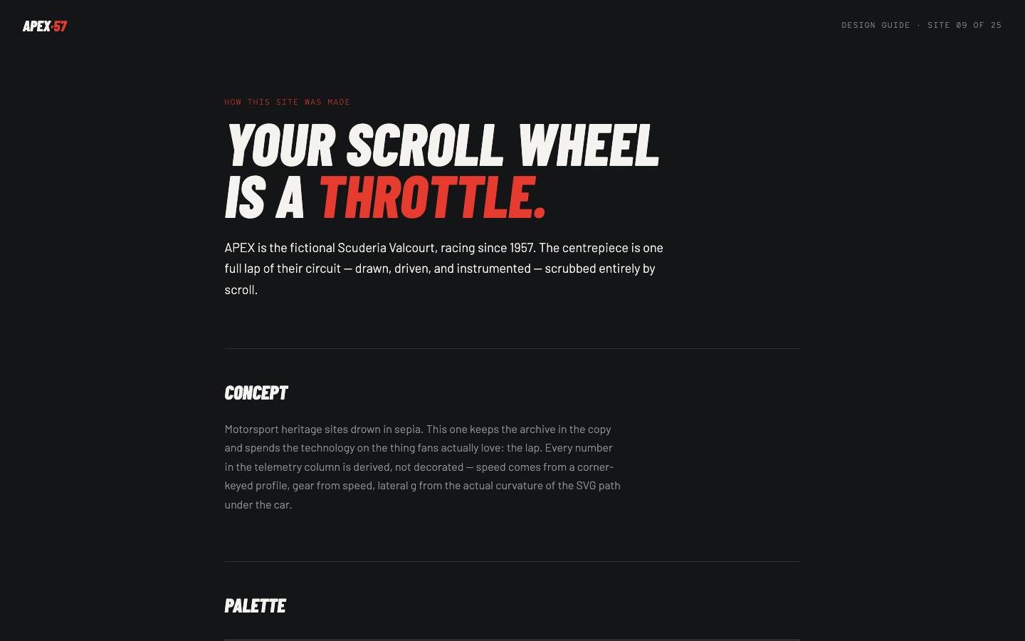 APEX — build guide page