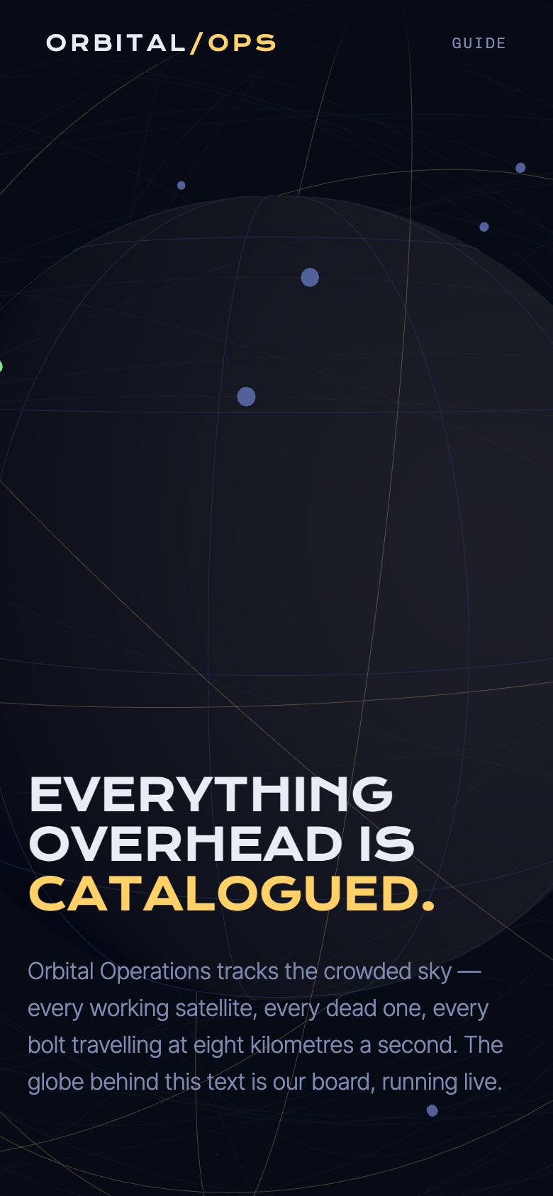 ORBITAL — mobile view