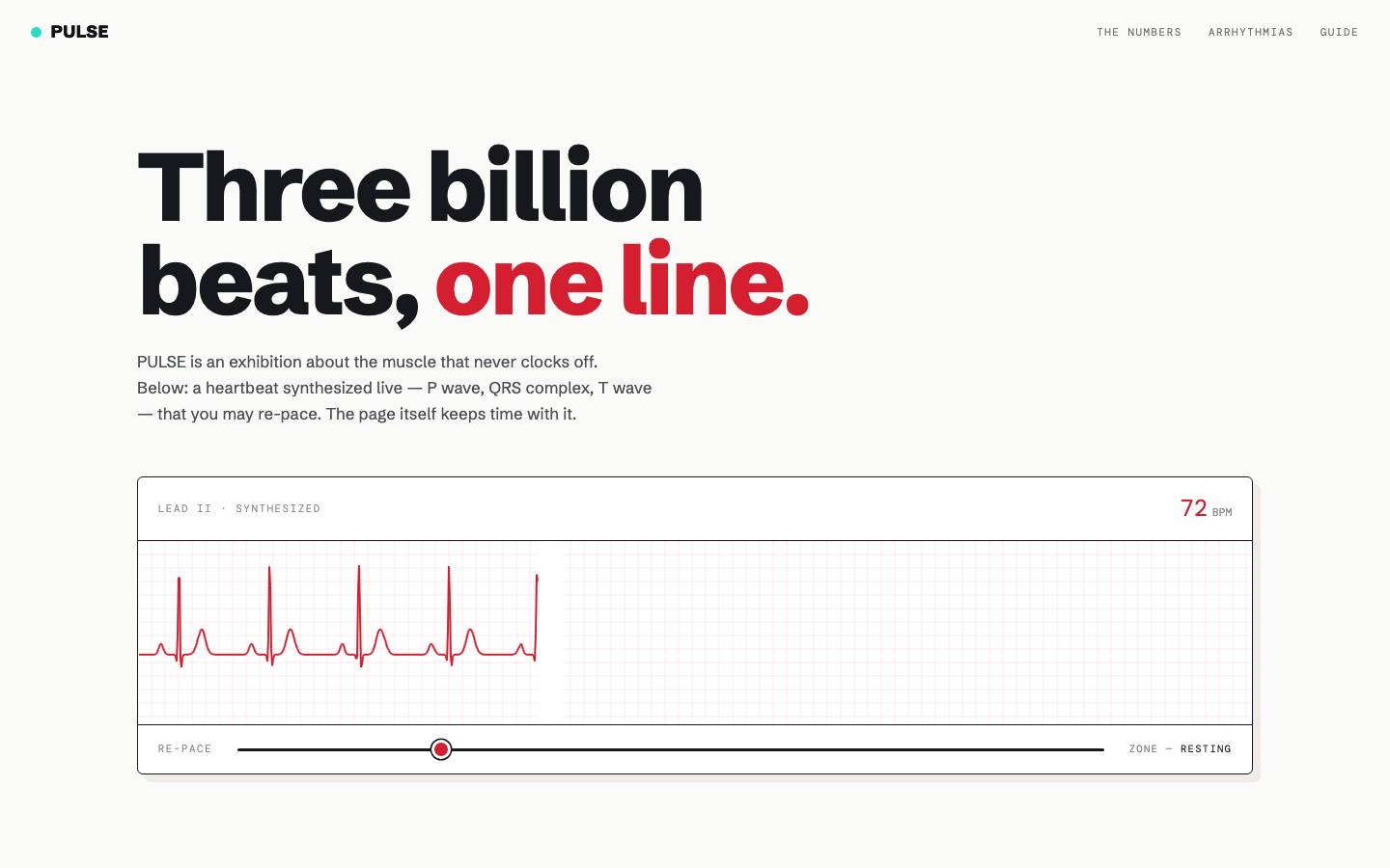 PULSE homepage — full preview