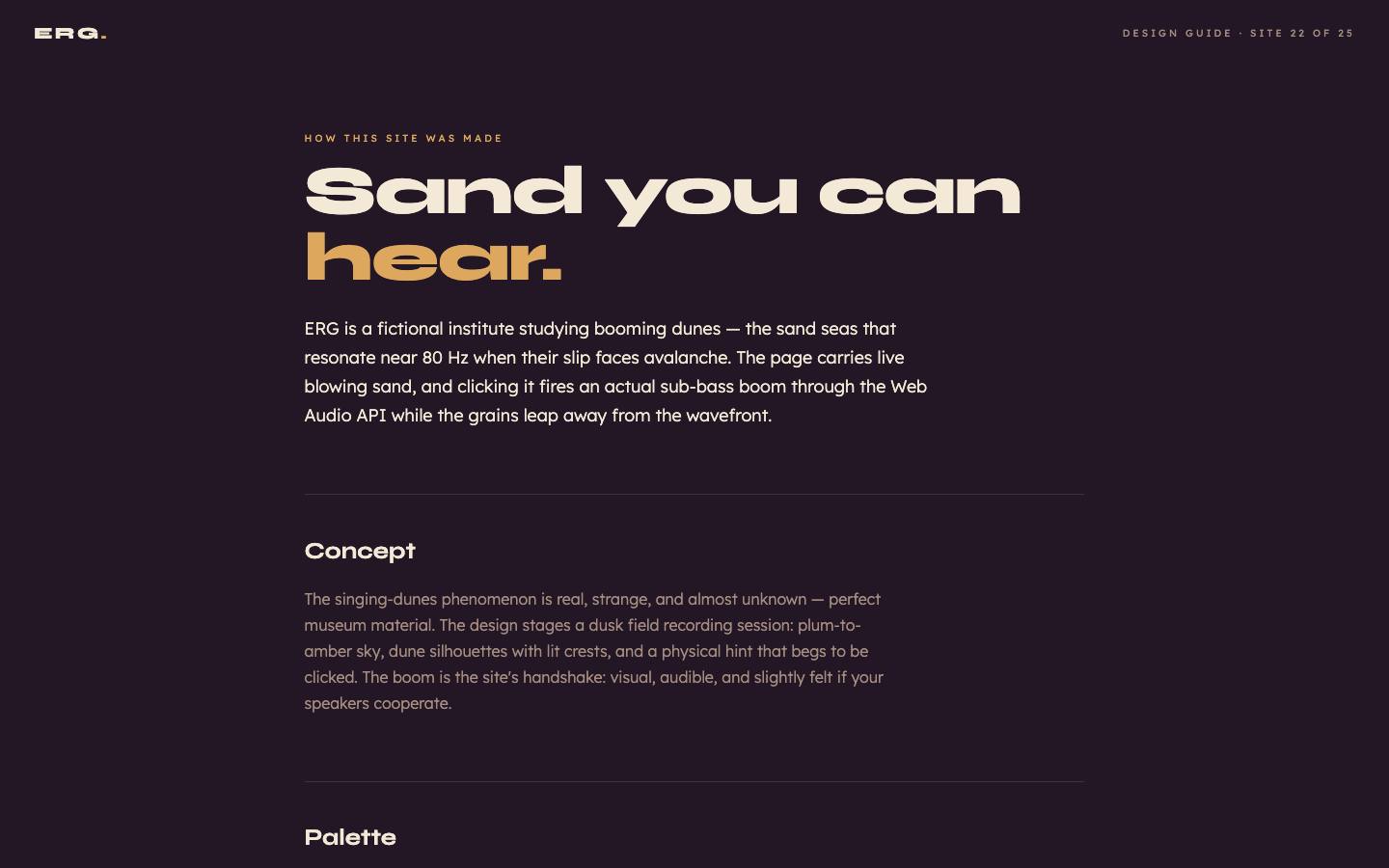ERG — build guide page