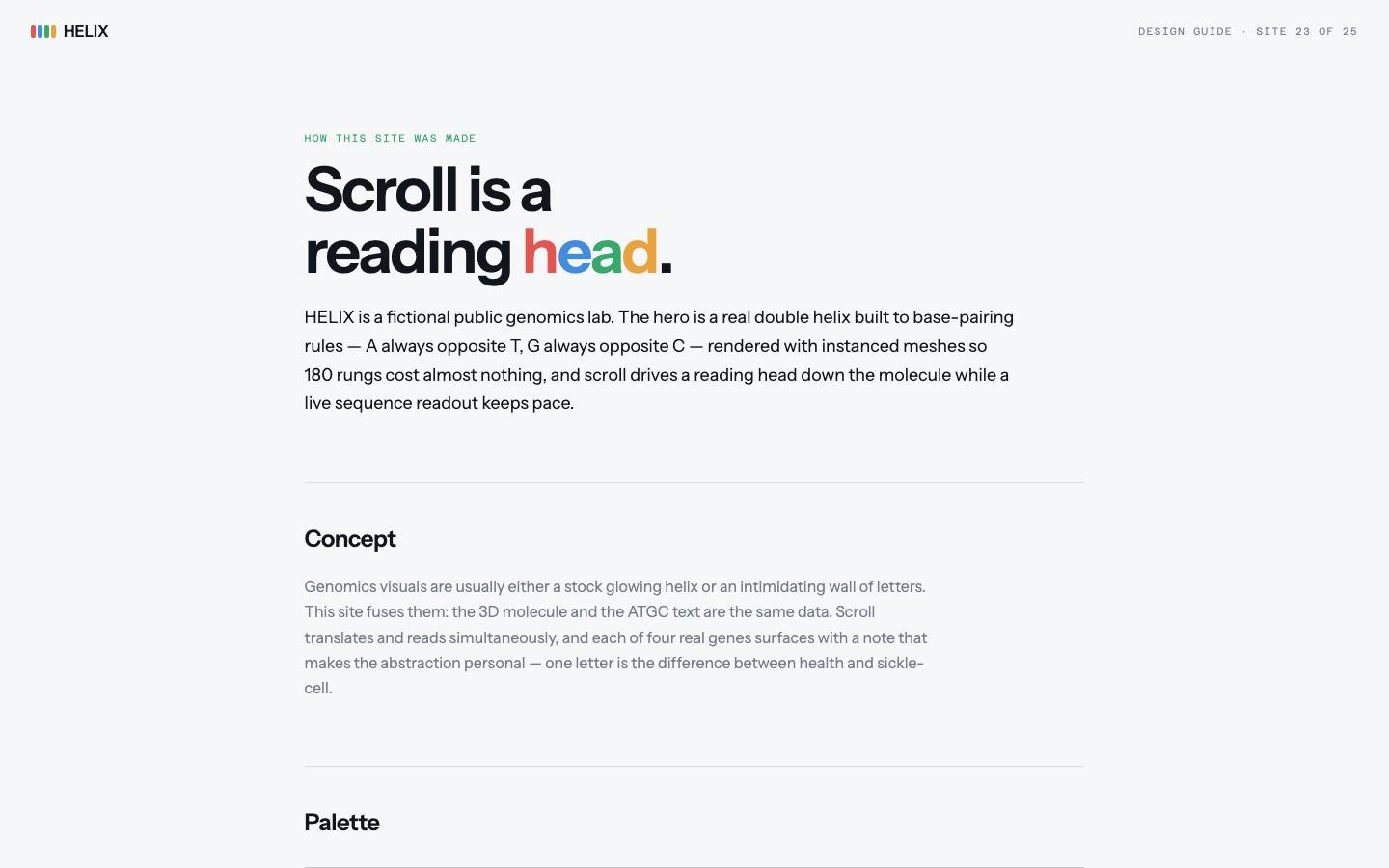 HELIX — build guide page